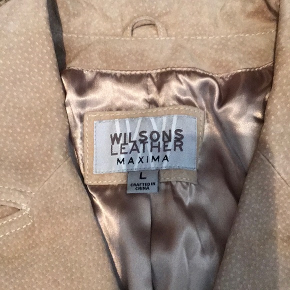 Suede leather jacket with belt - Picture 2 of 4